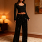 💖LAST DAY SALE 70% OFF🥰Women's Sequin Sparkle Wide Leg Pants with Elastic Waistband