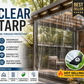 🍂 Autumn Essential 🌧️ Heavy-Duty Clear PVC Tarp – Waterproof Outdoor Cover for Rain & Garden Protection