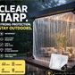 🍂 Autumn Essential 🌧️ Heavy-Duty Clear PVC Tarp – Waterproof Outdoor Cover for Rain & Garden Protection