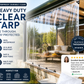 🍂 Autumn Essential 🌧️ Heavy-Duty Clear PVC Tarp – Waterproof Outdoor Cover for Rain & Garden Protection