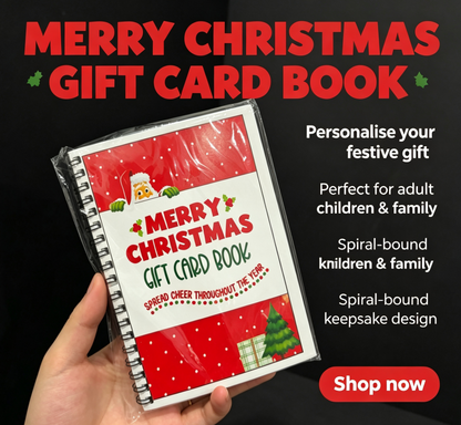 🔥🎁70% OFF!!!-Ready for Christmas!🎅Christmas Gift Card Booklet -👍DIY Spiral-Bound Christmas Gift Card Holder Book