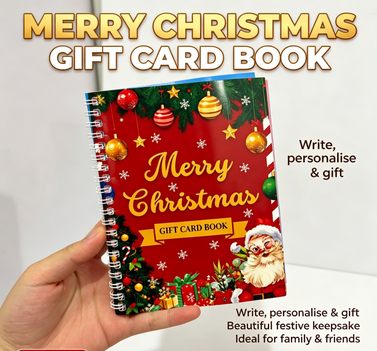 🔥🎁70% OFF!!!-Ready for Christmas!🎅Christmas Gift Card Booklet -👍DIY Spiral-Bound Christmas Gift Card Holder Book