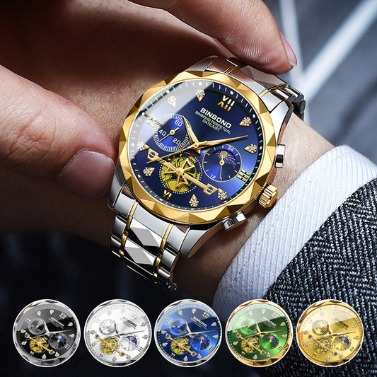 💎 Web Exclusive 🛍️Men’s Multifunctional Quartz Watch – Stylish Waterproof Business & Casual Wristwatch