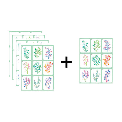 🌷✨Christmas Promotion🌿9 PCS Reusable Leaf Stencil for Painting