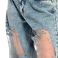 💥Hot Sale 50% OFF👖Women's Vintage Mesh Patchwork Printed Jeans