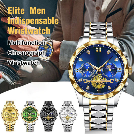 Luxury Dodecagon Quartz Watch – Multifunctional Waterproof Wristwatch