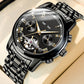 Skeleton Automatic Watch – Visible Mechanical Movement & Stainless Steel Case