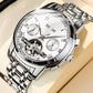Skeleton Automatic Watch – Visible Mechanical Movement & Stainless Steel Case
