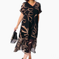 🎁2026 Best Sellers🌟Flowy midi dress with V-neck (🔥50% off & Free Shipping）