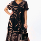 🎁2026 Best Sellers🌟Flowy midi dress with V-neck (🔥50% off & Free Shipping）