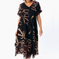 🎁2026 Best Sellers🌟Flowy midi dress with V-neck (🔥50% off & Free Shipping）