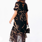 🎁2026 Best Sellers🌟Flowy midi dress with V-neck (🔥50% off & Free Shipping）
