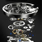 ⚡ Quick Sale ⌚ Men’s Roman Numeral Skeleton Automatic Mechanical Watch – Waterproof Luxury Timepiece