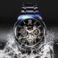 ⚡ Quick Sale ⌚ Men’s Roman Numeral Skeleton Automatic Mechanical Watch – Waterproof Luxury Timepiece
