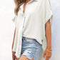 🔥2026 Summer Hot Sale 49% OFF💥Women's Tops Casual V Neck Button Down Shirts Solid Short Sleeve Blouses