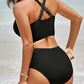 👙2025 New Type 50% OFF 👙Textured Knot-Front High-Waisted Bikini Set