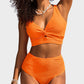 👙2025 New Type 50% OFF 👙Textured Knot-Front High-Waisted Bikini Set