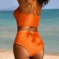 👙2025 New Type 50% OFF 👙Textured Knot-Front High-Waisted Bikini Set