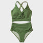 👙2025 New Type 50% OFF 👙Textured Knot-Front High-Waisted Bikini Set