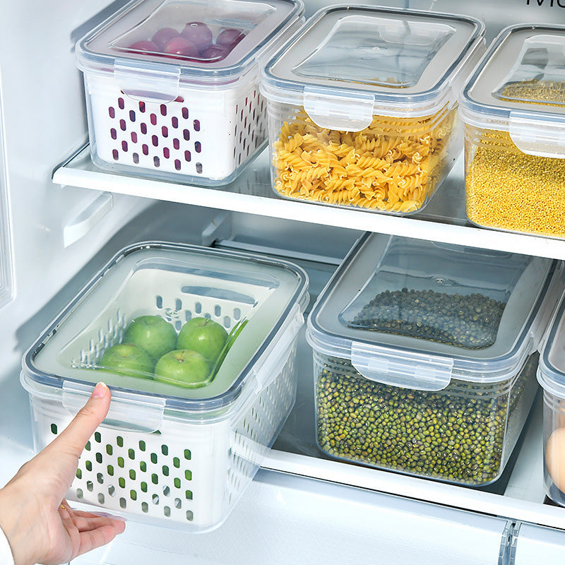 ⚡Flash Sale 50%OFF🍇3PCS Fruit Storage Container Set for Fridge with Removable Colander