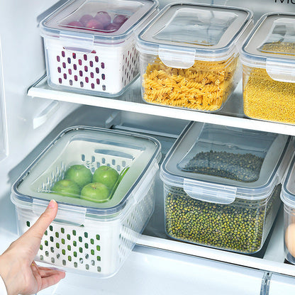 ⚡Flash Sale 50%OFF🍇3PCS Fruit Storage Container Set for Fridge with Removable Colander