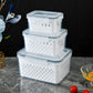 ⚡Flash Sale 50%OFF🍇3PCS Fruit Storage Container Set for Fridge with Removable Colander