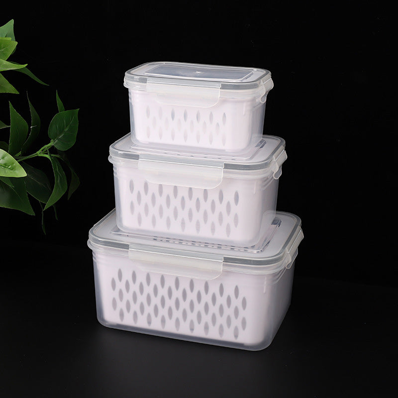 ⚡Flash Sale 50%OFF🍇3PCS Fruit Storage Container Set for Fridge with Removable Colander