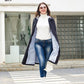 Women's Long Casual Splash-proof Hooded Windbreaker Jacket