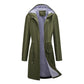 Women's Long Casual Splash-proof Hooded Windbreaker Jacket