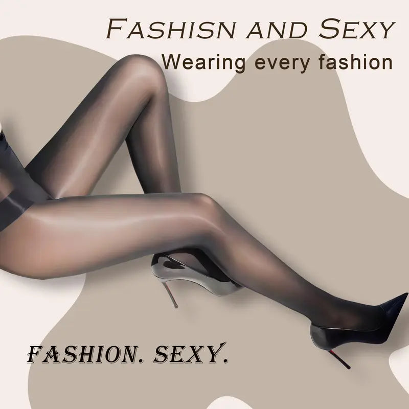 🏆 BUY 1 GET 1 FREE! 🔥 Women’s Sheer Tights – High-Waisted Transparent Shiny Pantyhose for Party & Daily Wear