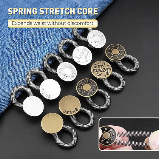 ⏳Limited-time 50% off⏰Spring-Loaded Metal Waist Extender Button for Jeans🪢