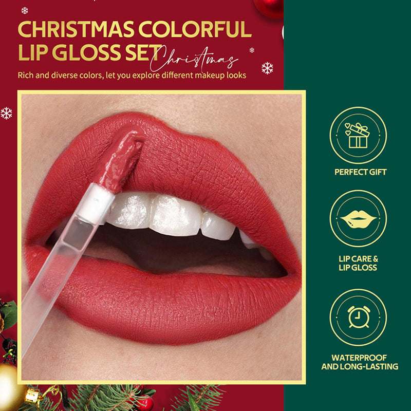 💥Black Friday Sale 50% OFF🎁Christmas Waterproof Long-Lasting Lip Gloss Set💋