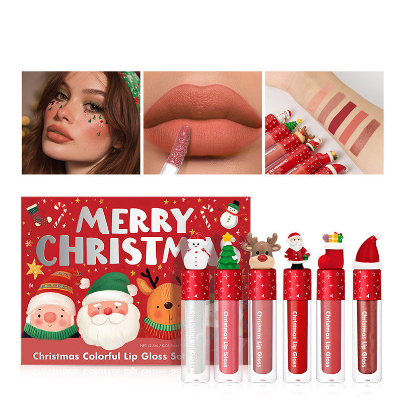 💥Black Friday Sale 50% OFF🎁Christmas Waterproof Long-Lasting Lip Gloss Set💋