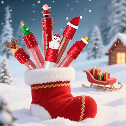 💥Black Friday Sale 50% OFF🎁Christmas Waterproof Long-Lasting Lip Gloss Set💋