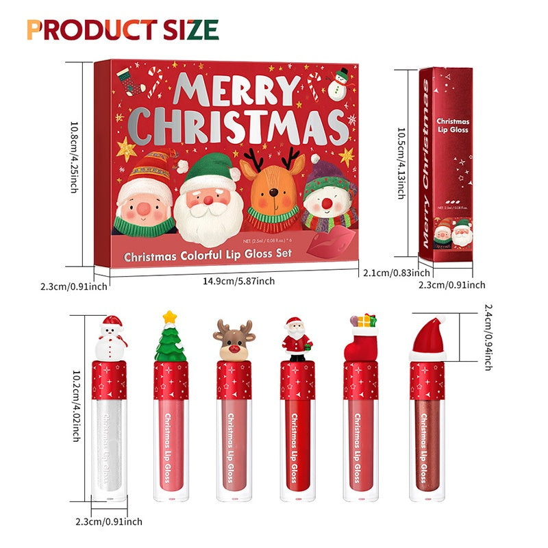 💥Black Friday Sale 50% OFF🎁Christmas Waterproof Long-Lasting Lip Gloss Set💋