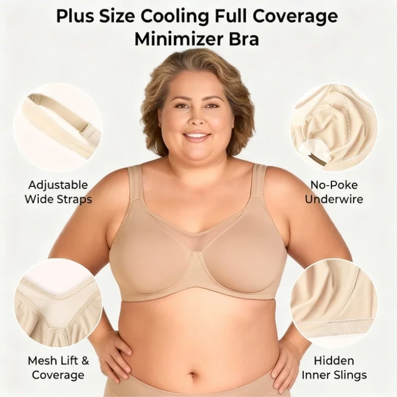 ⏳Last Day Special Price £7.99💐Women's Elegant Sheer Full Coverage Plus Size Bra👍