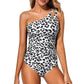 💥LAST DAY SALE 50% OFF🏖️👙Women's One-Shoulder One-Piece Swimsuit with Tummy Control