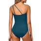 💥LAST DAY SALE 50% OFF🏖️👙Women's One-Shoulder One-Piece Swimsuit with Tummy Control