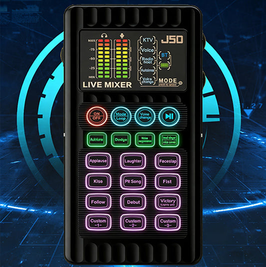 🔥 Hot Right Now ⚡Portable Live Sound Card – Voice Changer, Noise Cancellation & Audio Effects Mixer