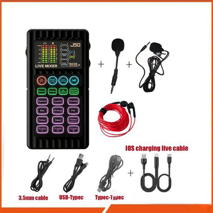 🔥 Hot Right Now ⚡Portable Live Sound Card – Voice Changer, Noise Cancellation & Audio Effects Mixer