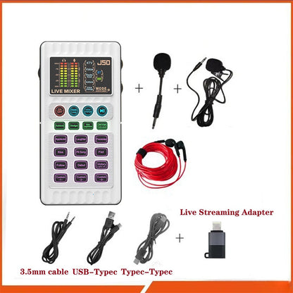 🔥 Hot Right Now ⚡Portable Live Sound Card – Voice Changer, Noise Cancellation & Audio Effects Mixer