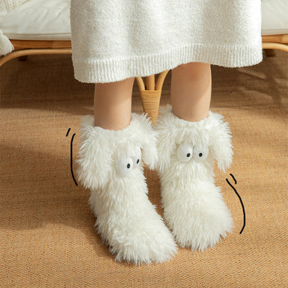 🎄 Holiday Gift Picks 🎁Women’s Plush Winter Slippers Socks – Warm Fleece-Lined Anti-Slip Floor Socks