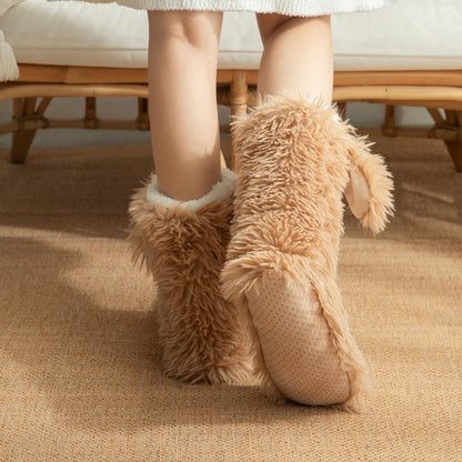 🎄 Holiday Gift Picks 🎁Women’s Plush Winter Slippers Socks – Warm Fleece-Lined Anti-Slip Floor Socks
