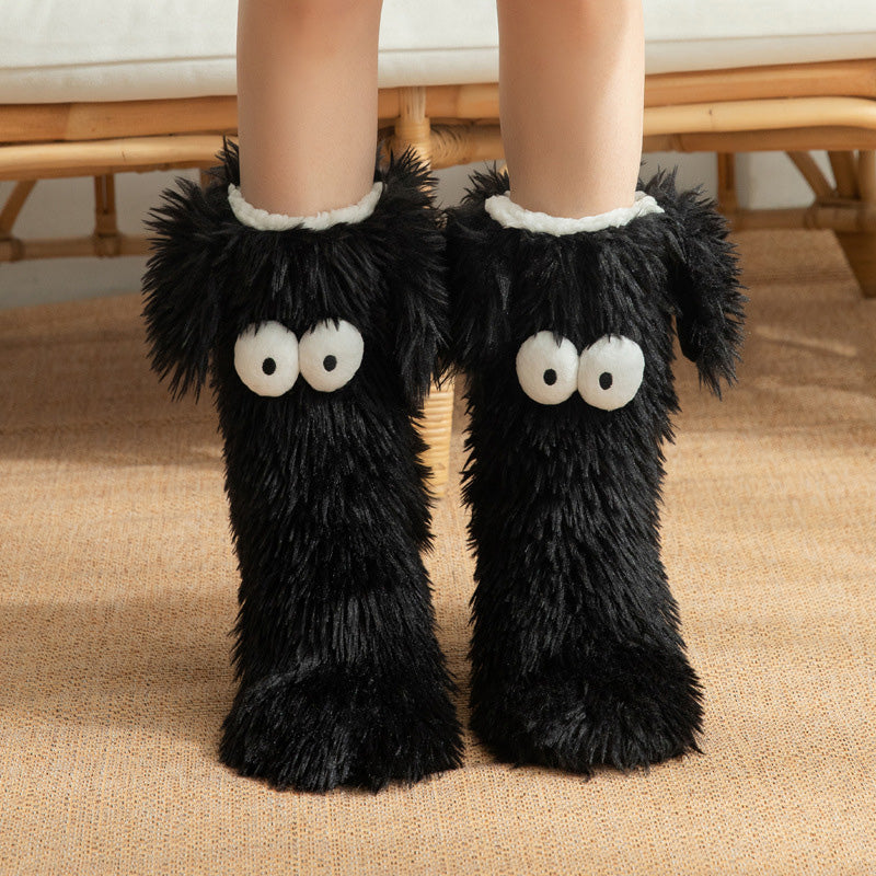 🎄 Holiday Gift Picks 🎁Women’s Plush Winter Slippers Socks – Warm Fleece-Lined Anti-Slip Floor Socks
