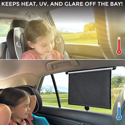 🌞 50% OFF NOW! 🚗 Retractable Car Window Sunshade – Adjustable UV Protection Roller Blind