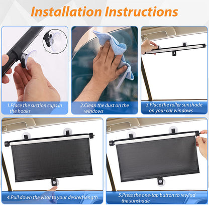 🌞 50% OFF NOW! 🚗 Retractable Car Window Sunshade – Adjustable UV Protection Roller Blind