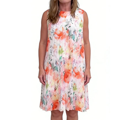 💖Mother’s Day Sale: 60% OFF!💖Women’s Sleeveless Floral Print Pleated Dress