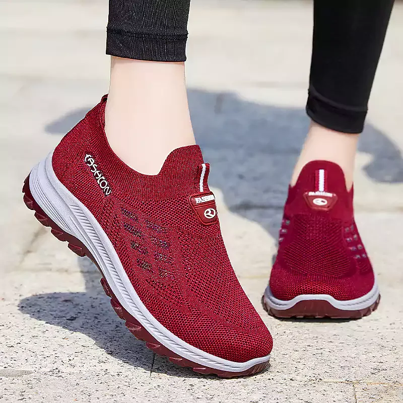 🔥50% OFF NOW! 🦶 Fly Knit Woven Orthopedic Arch Support Slip-on Shoes – Breathable, Cushioned & Perfect for All-Day Comfort 👣