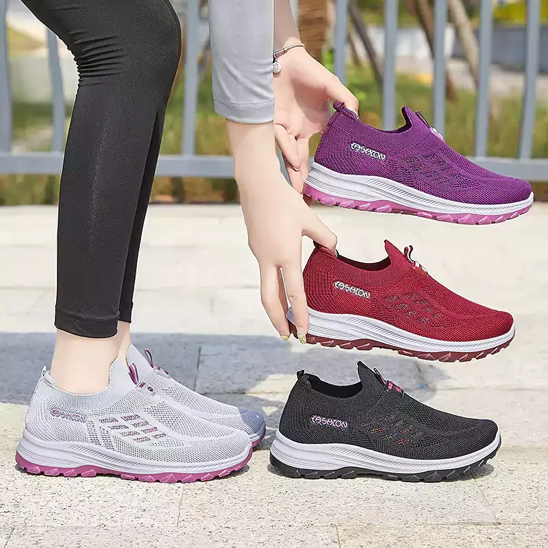 🔥50% OFF NOW! 🦶 Fly Knit Woven Orthopedic Arch Support Slip-on Shoes – Breathable, Cushioned & Perfect for All-Day Comfort 👣