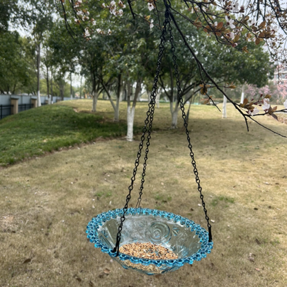 Vintage-Style Hanging Bird Feeder & Bath